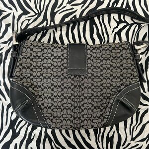 Coach Black Signature Soho Buckle Shoulder Bag